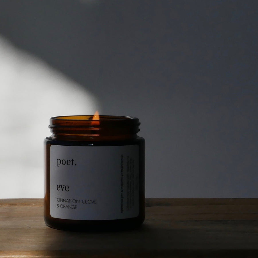 EVE ~ Christmas Candle | Vanilla, Cinnamon, Clove & Orange - Poet Botanicals