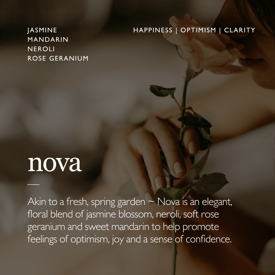 NOVA Aromatherapy Candle | Jasmine Blossom & Mandarin - Poet Botanicals