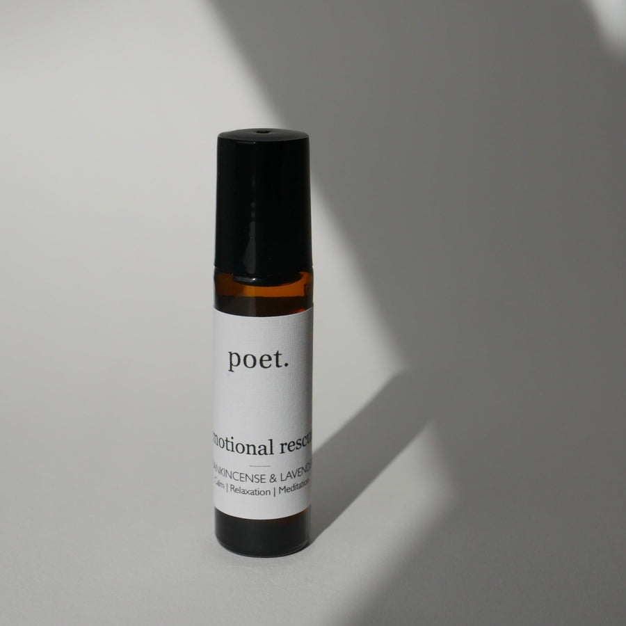 Therapeutic Perfume Roller | EMOTIONAL RESCUE ~ Calm, Relax, Meditation - Poet Botanicals