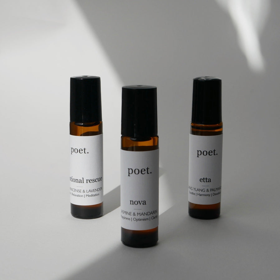 Therapeutic Perfume Roller | NOVA ~ JASMINE & MANDARIN - Poet Botanicals